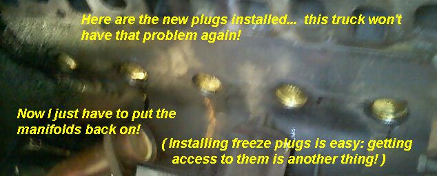 New freeze plugs installed